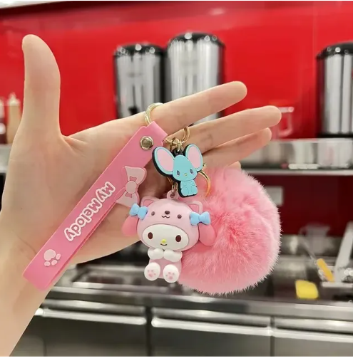 Llaveros amigos de Hello Kitty.