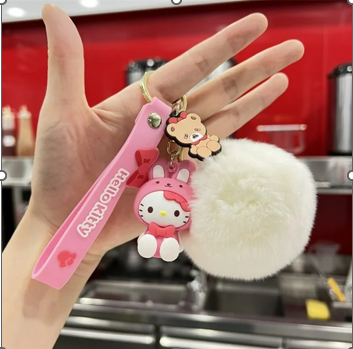 Llaveros amigos de Hello Kitty.